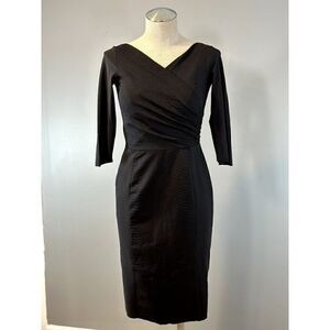 Chiara Boni La Petite Robe Snake Embossed Print Dress in Black Size 42
